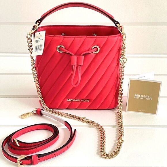 Michael Kors Suri Sm Quilted Bucket Crossbody Bag New With Tags - Picture 1 of 7